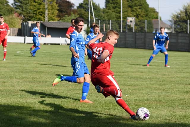 Alfie Lis was on target for Hordean in their win over Baffins. Picture: Duncan Shepherd