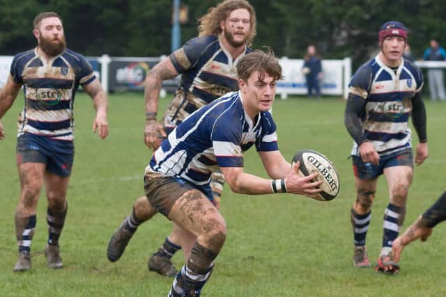 Joel Knight was sent off for Havant in their loss to Chichester. Picture: Duncan Shepherd