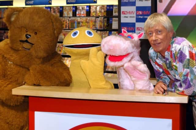 (left to right) Bungle, Zippy, George and Geoffrey Hayes. Picture: Myung Jung Kim/PA Wire