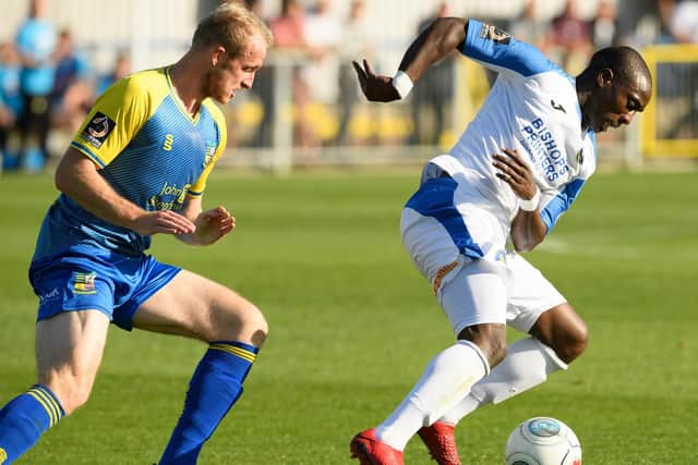 Ibra Sekajja was lively for the Hawks against Solihull. Picture: Keith Woodland