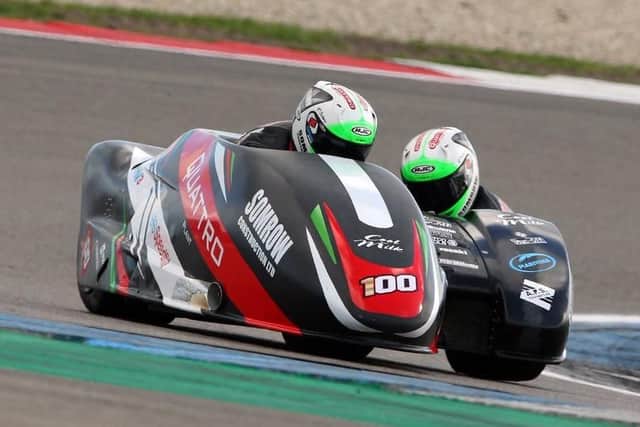 Ricky Stevens and Ryan Charlwood in action in Assen. Picture: John Mushet