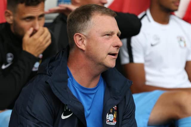 Coventry boss Mark Robins. Picture: PA Images