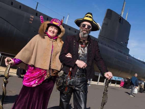 Steampunks Elena and Scottie Emblen PICTURES BY DUNCAN SHEPHERD