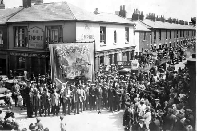 The location of the fleet of charabancs was on the corner of Somers Road North (right) and Besant Road.