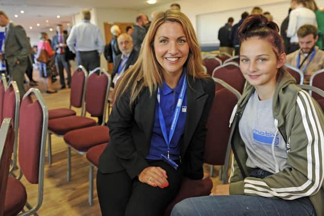Clare Ansell, left, at Motiv8's recent 20th anniversary get-together