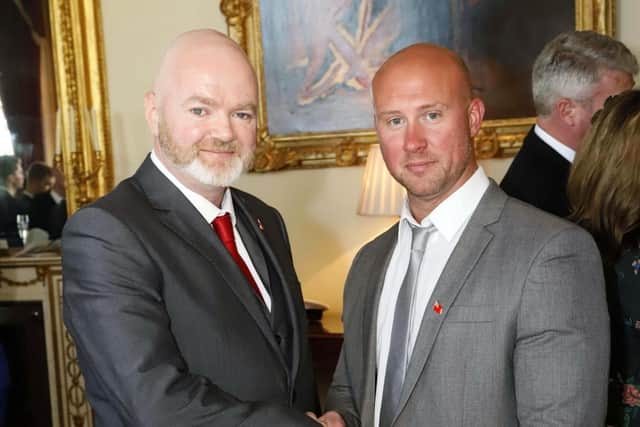 Terry and Stephen enjoyed the Merchant Navy Awards at Trinity House in London. Picture: Mark Dalton