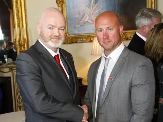 Terry and Stephen enjoyed the Merchant Navy Awards at Trinity House in London. Picture: Mark Dalton