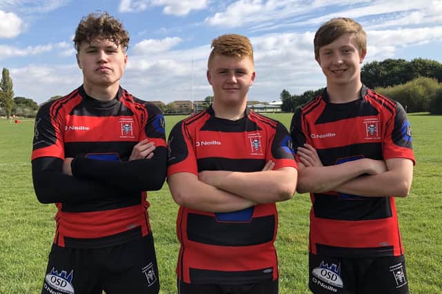 Heathens trio, left to right, Charlie Barnes, Dom Fella and Josh Nicholls have joined up with London Irish Academy DPP