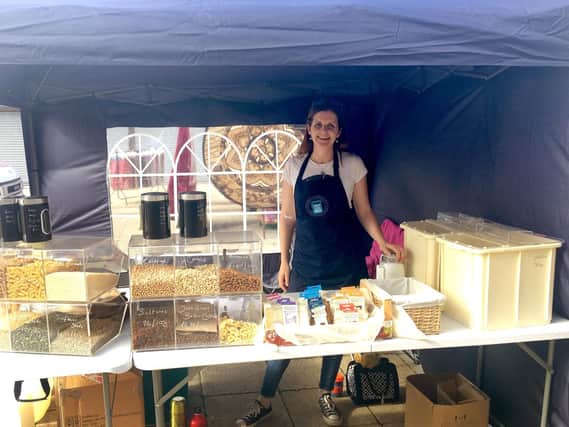 Laura Hayward at the Refill and Replenish stall. Picture: Lauren Wise