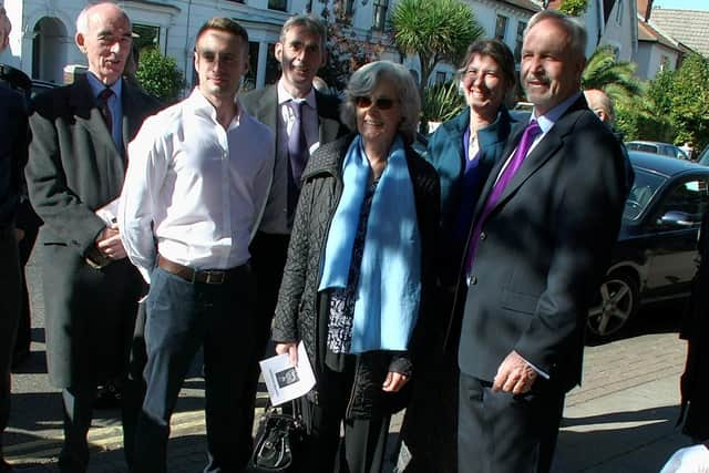 Relatives of Lt Gorle at the ceremony