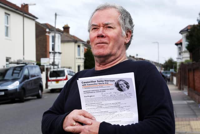 Resident Paul Smith is angry about Portsmouth City Council's proposed parking changes. Picture: Chris Moorhouse
