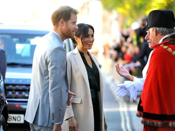 Harry and Meghan, Duke and Duchess of Sussex visit Chichester. Picture: Steve Robards