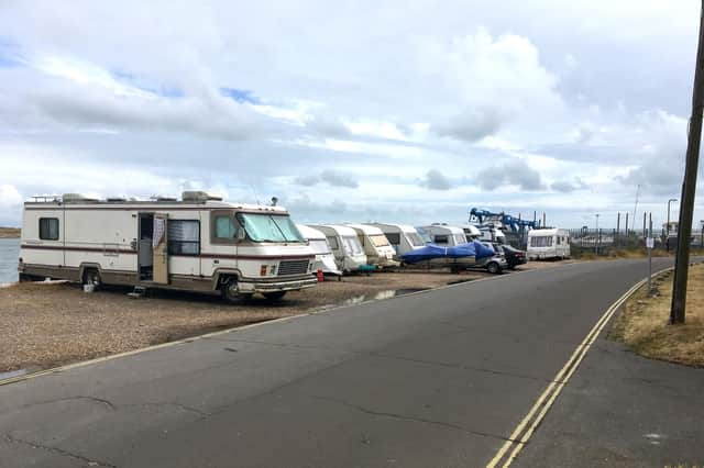 Vehicles which had been parked at Ferry Road, Eastney