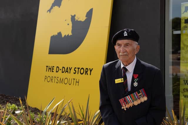 D-Day veteran John Jenkins at the D-Day Story in Clarence Esplanade, Southsea. Picture: Vernon Nash (180413-003)