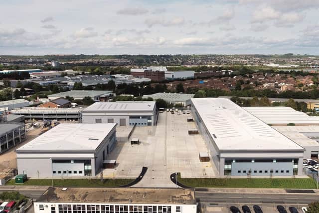 An aerial view of Merlin Park, off Airport Service Road in Copnor