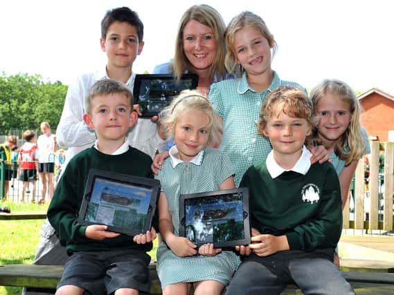 Young children with i pads