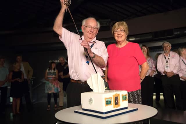 Maurice Young, a special volunteer at The Mary Rose Museum honoured by The National Lottery on ITV primetime TV