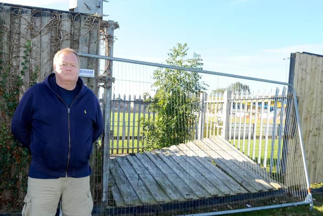 Gosport Borough Football Club has been consistently vandalised. Rich Archer, stadium and bar manager, at the ground. Picture: Sarah Standing