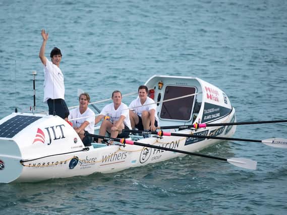 Four rowers are taking part in a challenge on the Atlantic. Picture: Tim P. Whitby