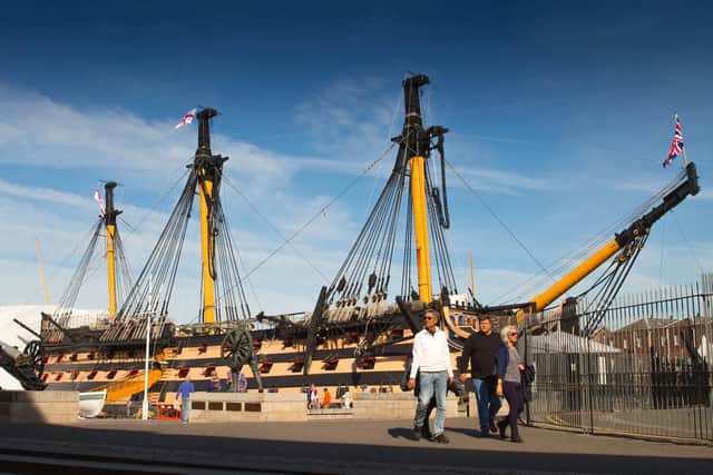 HMS Victory without her full masts.