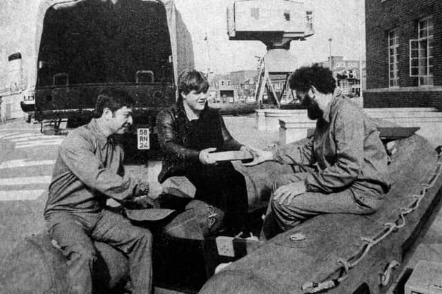 From left to right: Lt-Commander David Bartlett, Seaman Diver Dean Harris and Chief Petty Officer Diver Joe Maher.