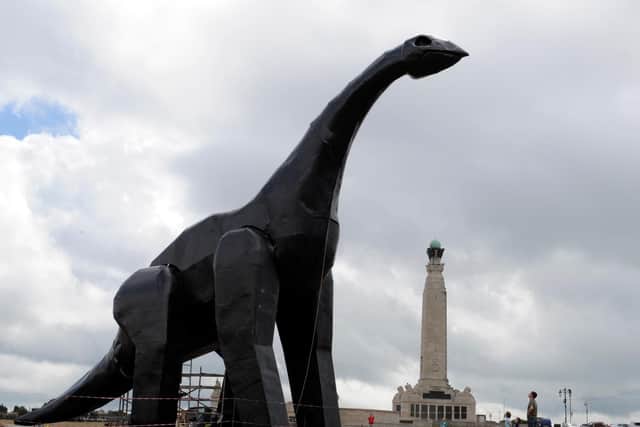 The giant Ultrasaurus erected on Southsea Common. Picture: Steve Reid