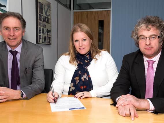 Councillor Simon Letts, leader of Southampton City Council , Councillor Donna Jones, leader of Portsmouth City Council and Councillor Jonathan Bacon, leader of Isle of Wight Council met two years ago to sign a bid for a combined authority