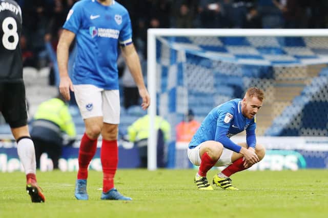 It's agony for Tom Naylor after a first league defeat is confirmed. Picture: Joe Pepler