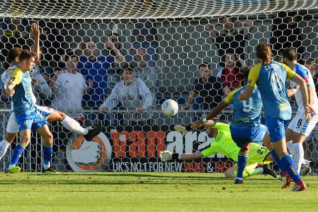 Adi Yussuf's last-gasp goal earned Solihull Moors a 1-0 victory at the Hawks Picture: Keith Woodland