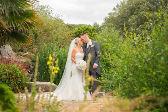 The newlyweds on their big day.