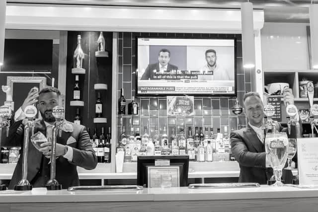 Matt Clark (right) with his best man Steve Allen
