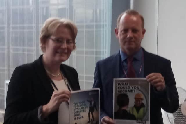 Director for Children's Services, Families and Education Alison Jefferey, alongside Deputy Director for Children's Services Mike Stoneman.
