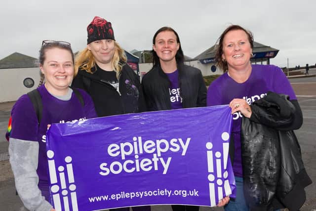 Family and friends of Leigh Worboys, who died from epilepsy in April, took part in a charity walk in Southsea. Picture: Duncan Shepherd