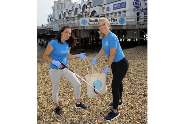 Lizzie Pollard, left, with Bianca Carr, both from The Final Straw Solent. Picture: Malcolm Wells