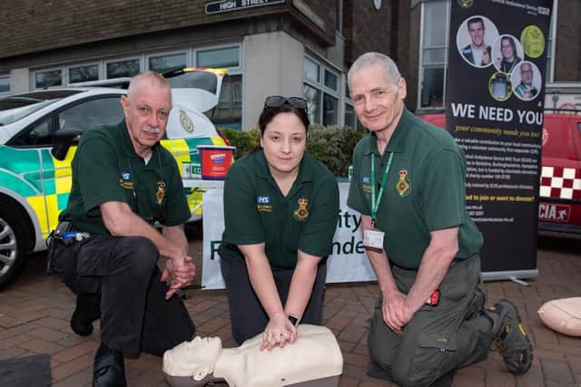 Community first responders from Scas will be given mobile phones by Vodafone to help them when attending calls. Picture: Vernon Nash.
