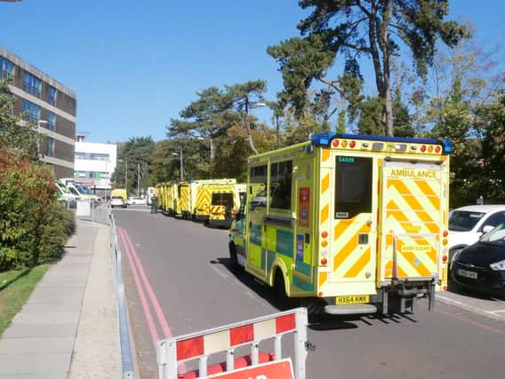 Over a dozen ambulance vehicles parked at A&E entrance at QA hospital, Portsmouth


Picture : Habibur Rahman
