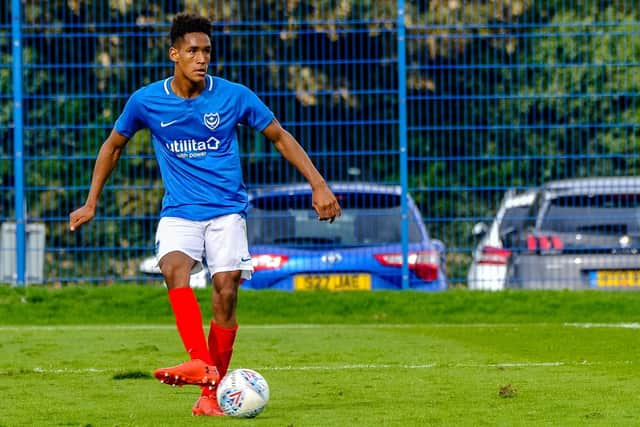 Haji Mnoga is handed his Pompey debut against Crawley tonight. Picture: Colin Farmery