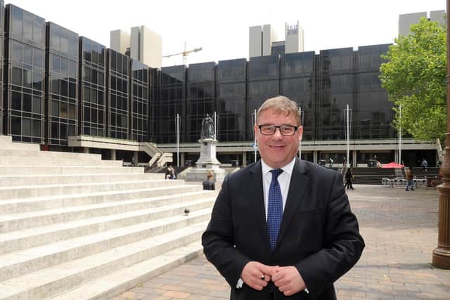 Mark Francois, the former minister for Portsmouth, pictured in the Guildhall Square. 
Photo: Sarah Standing