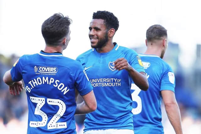 Nathan Thompson is on target for his 50th Pompey appearance on Saturday. Picture: Joe Pepler