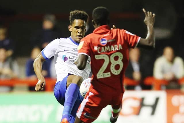 Haji Mnoga made his Pompey debut at Crawley. Picture: Joe Pepler