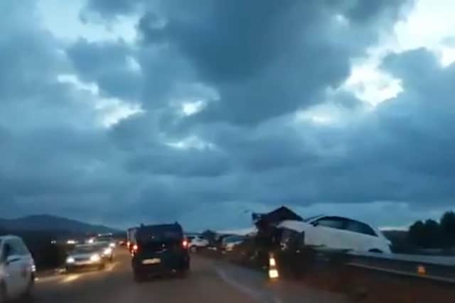 Two British nationals are among at least nine people believed to have died in flooding in Majorca. Picture: @controladores/PA Wire