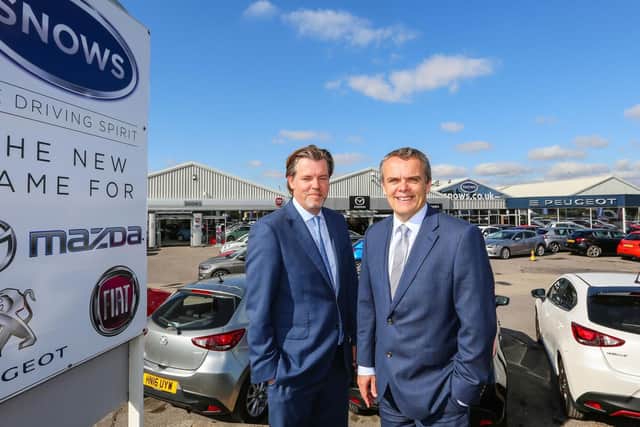 Neil McCue, Group Board Director, Snows Group, left, with Stephen Snow, Snows Group Chairman,