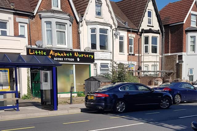 The Portsmouth City Council mayoral car, a Jaguar XF Luxury, parked in a bus stop on August 25.
