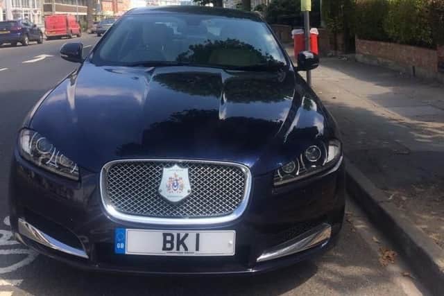 The Portsmouth City Council mayor car, a Jaguar XF, parked at a loading bay in London Road on July 11.