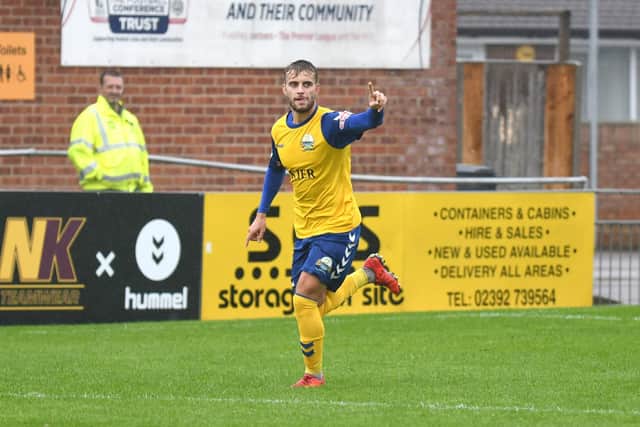 Pat Suraci scored a good goal for Gosport Borough. Picture: Neil Marshall