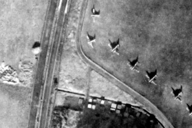 Airspeed Oxfords in a corner of Portsmouth Airport.