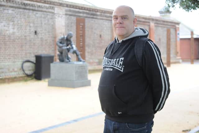JJ Marshallsay outside the D-Day Museum, Southsea