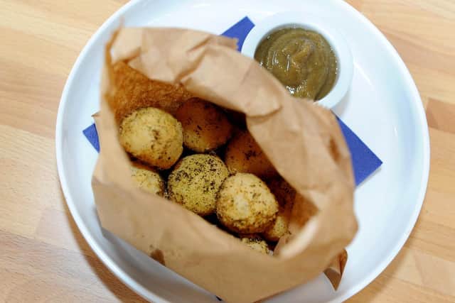 Lamb fat doughnuts with a caper and raisin dip
Picture: Sarah Standing (180639-2924)