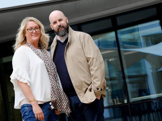 Pam Saunders (40) and her husband-to-be Craig McHugh (40), from Portsmouth, have set up a training firm called Living Your Learning. Picture: Sarah Standing (180635-4523)