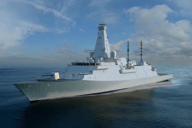 The Type 26 frigate design by defence giant BAE Systems